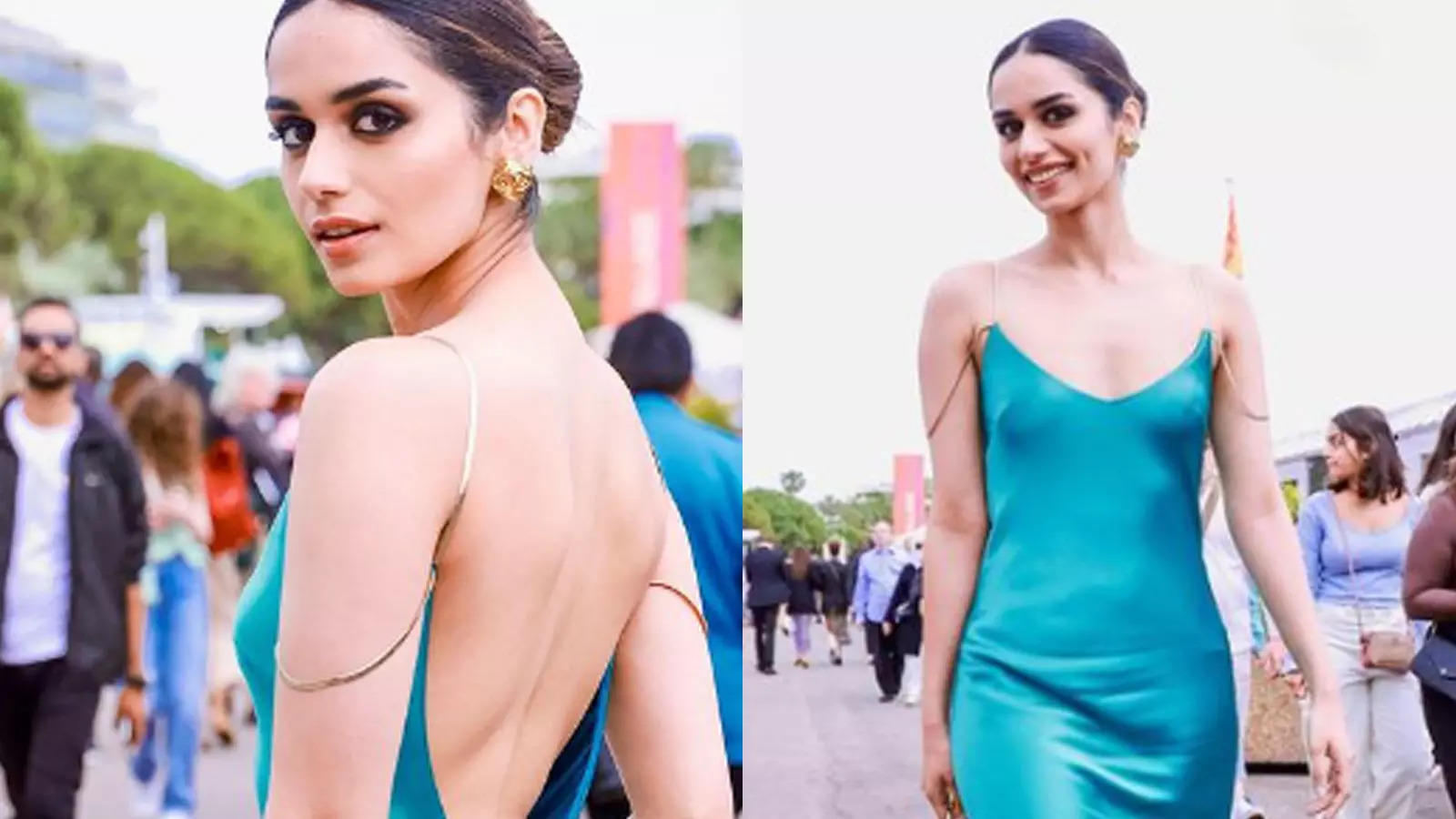Manushi Chhillar looks radiant in a blue backless dress at Cannes Film Festival 2023 | Hindi Movie News – Bollywood