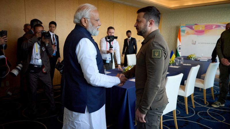 Ukraine’s Zelensky and India’s Modi meet in Japan for first face-to-face since Russia invasion
