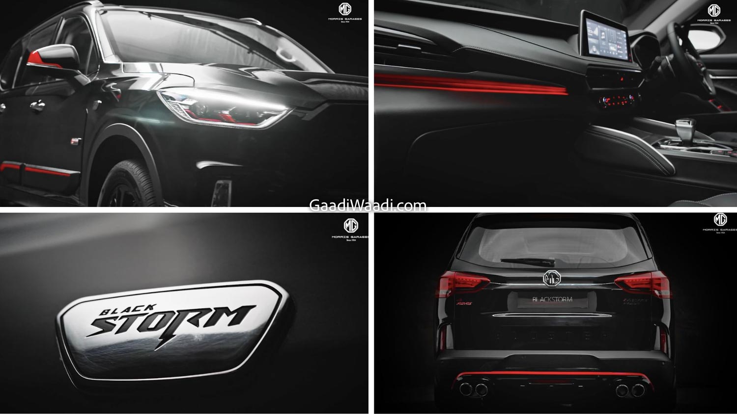 MG Gloster Black Storm Teased Revealing Exterior & Interior, Launch Soon
