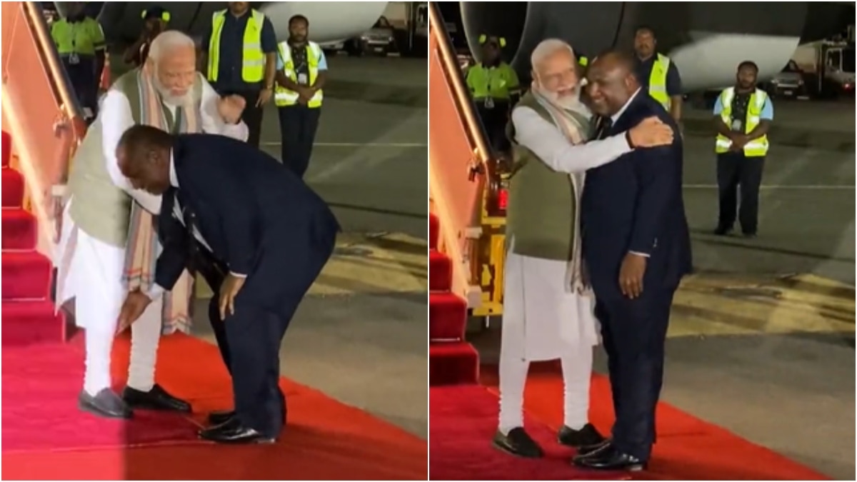 PM Modi receives warm welcome in Papua New Guinea as counterpart touches his feet | Watch